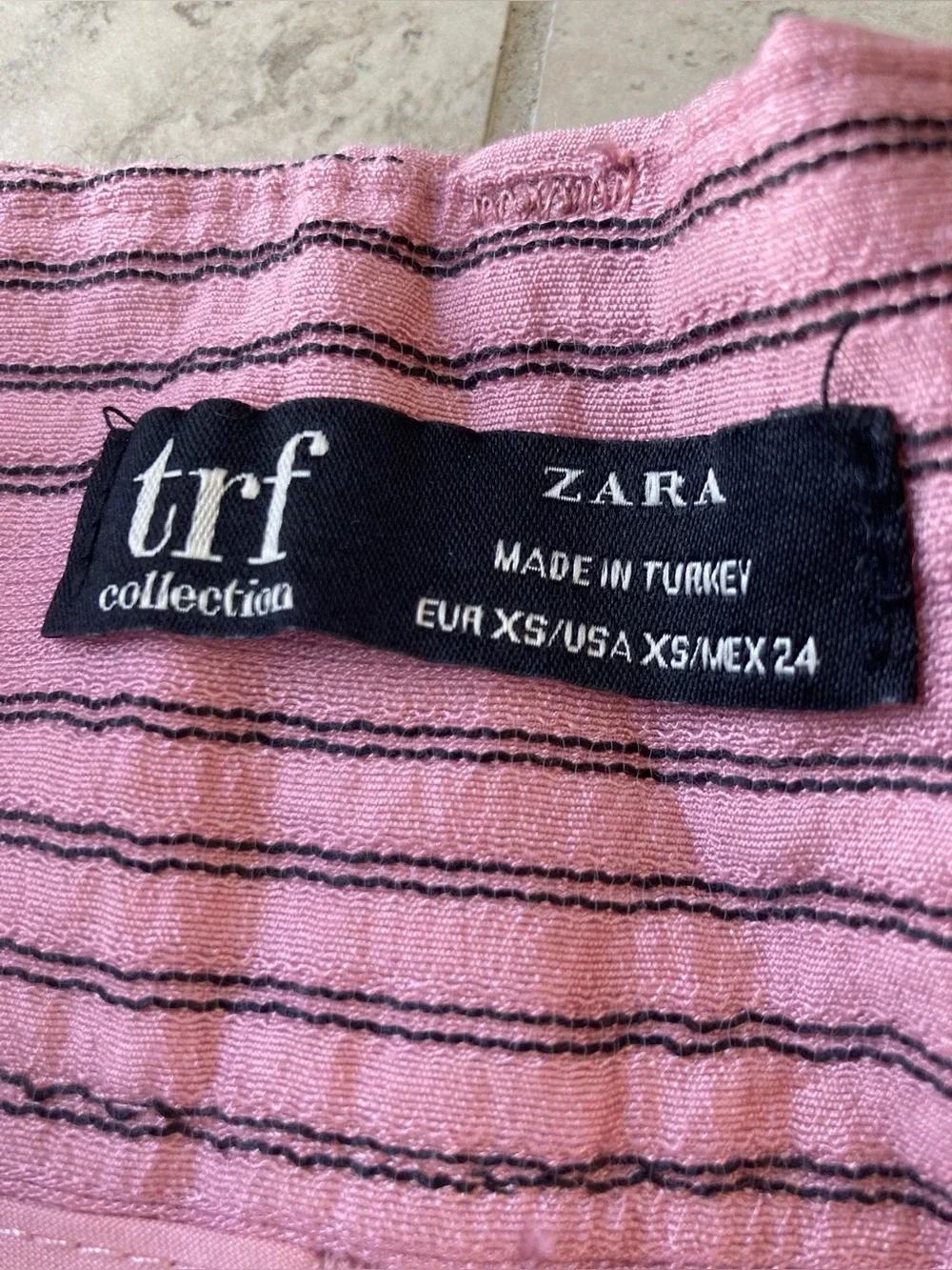 Zara Striped Pants in Pink and Black